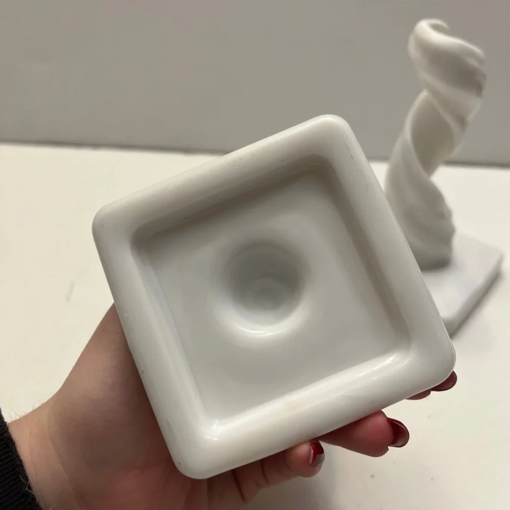 Westmoreland Milk Glass Spiral 6 1/2